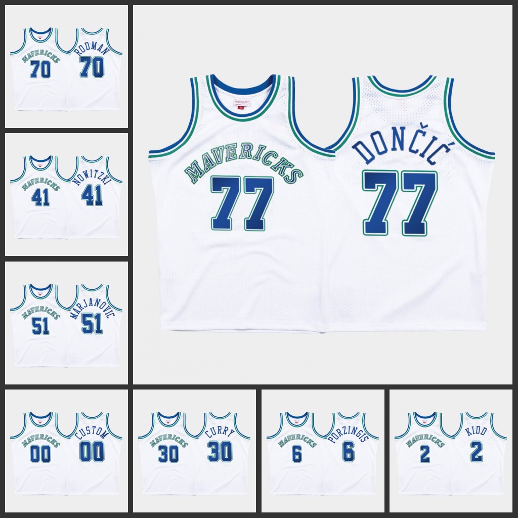

Dallas's Mavericks's Men Jersey Luka Doncic Dirk Nowitzki Kristaps Porzingis Jason Kidd Seth Curry Dennis Rodman Custom Retro