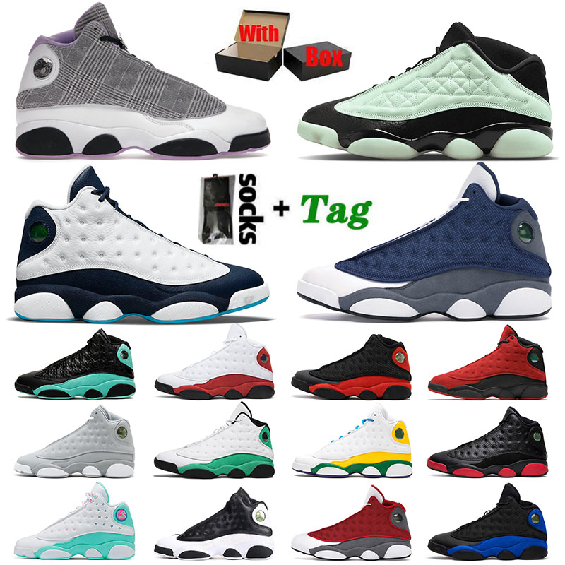 

Top Quality Mens Womens Jumpman 13 13s Basketball Shoes Authentic Singles Day Low XIII Houndstooth High Flint He Got Game Black Cat Designer Sports Sneakers Trainers, 40-47 hyper