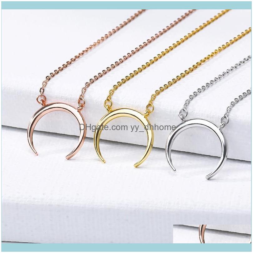 

Chains Necklaces & Pendants Jewelrychains Necklace Fashion Curved Crescent Pendant Gold Ladies Islam Exquisite Kolye Jewelry Birthday Drop D