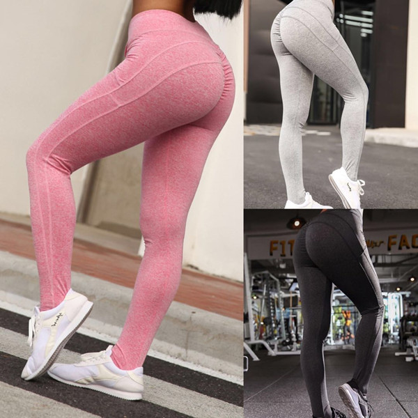 

2021 free headband and waistband women's yoga pants high waist sports gym wear leggings elastic fitness ladies overall tights fitness, Black