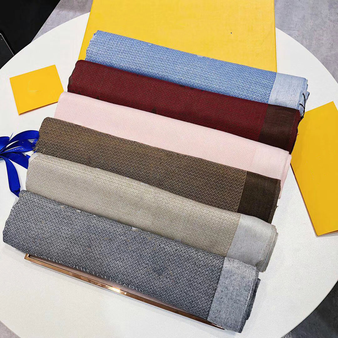 

Newest Brand Scarf High quality wool silk womens Scarf Winter Fashion paild design scarf for womens Scarves without box JAOS8