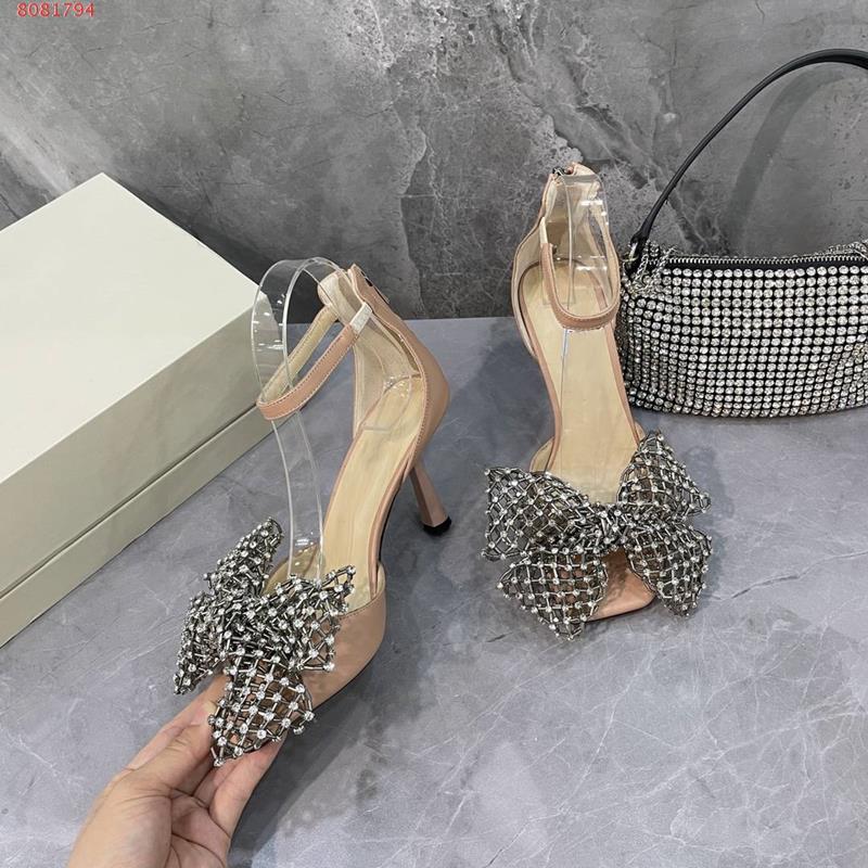 

Classic Ladies High Heel Sandal with Leather Bow Inset Design Stylish and elegant contracted Black and White Heel with height of 8.5 cm, Black a