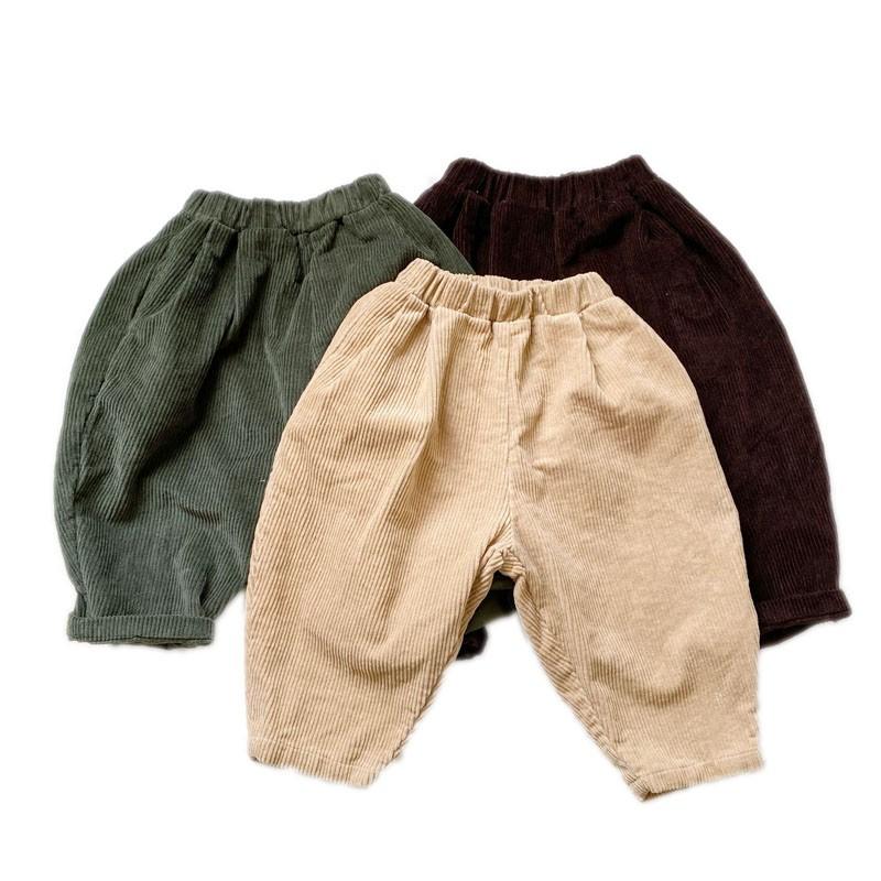 

Trousers 2021 Autumn Kids Clothes Corduroy Pants Solid Color Toddler Children Boys Girls Casual, Blue