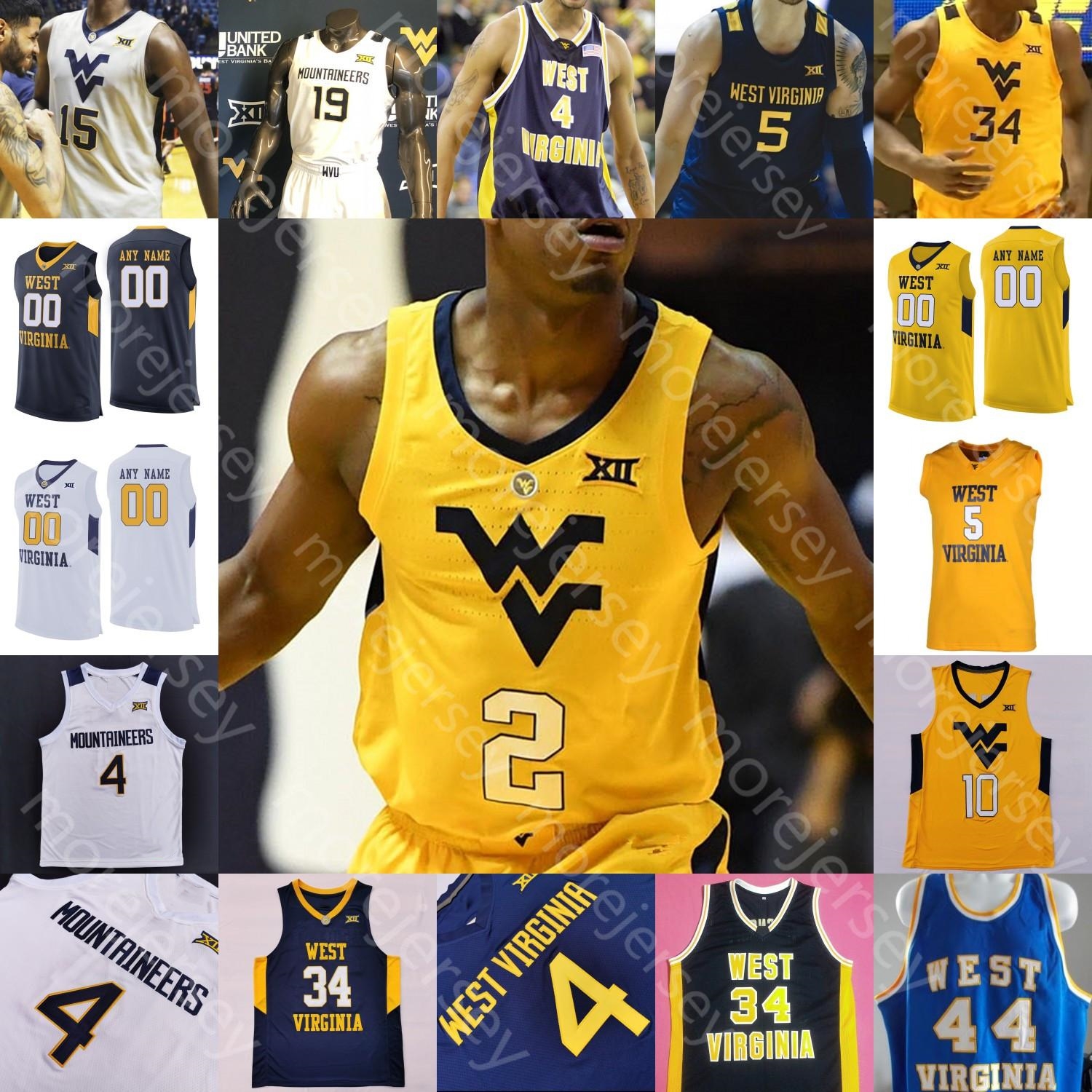 

2021 West Virginia WVU Basketball Jersey NCAA College Derek Culver Thweatt Haley Matthews Jr. McBride Chase Harler Knapper Taz Sherman Tshiebwe, Black;red