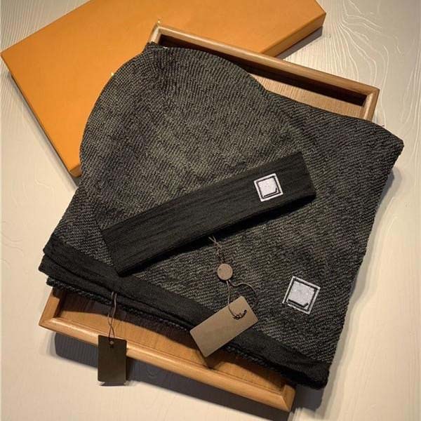 fashion men women wool designer scarf beanie knitted Hat Set Winter Warm Hats and scarves high quality