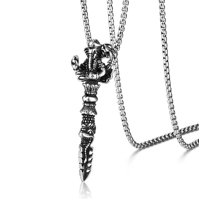 

Pendant Necklaces Punk Stainless Steel Buddhism Elephant Ganesha Jiang Mochu For Men Rock Jewelry Drop, Silver