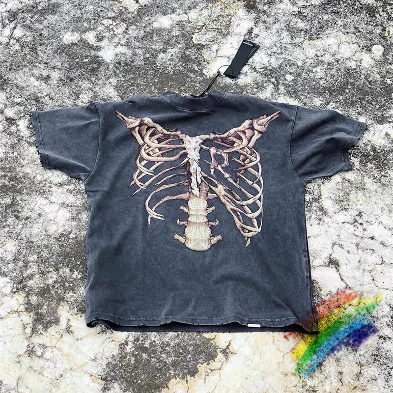 

2021ss T-shirt Men Women 1 High Quality Vintage Print T Shirt Tops Oversize Real Pics, White;black