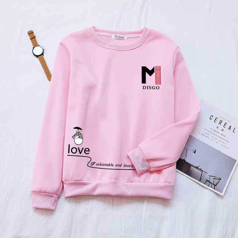

New women's letter round neck long sleeve sweater in autumn and winter 2020, White