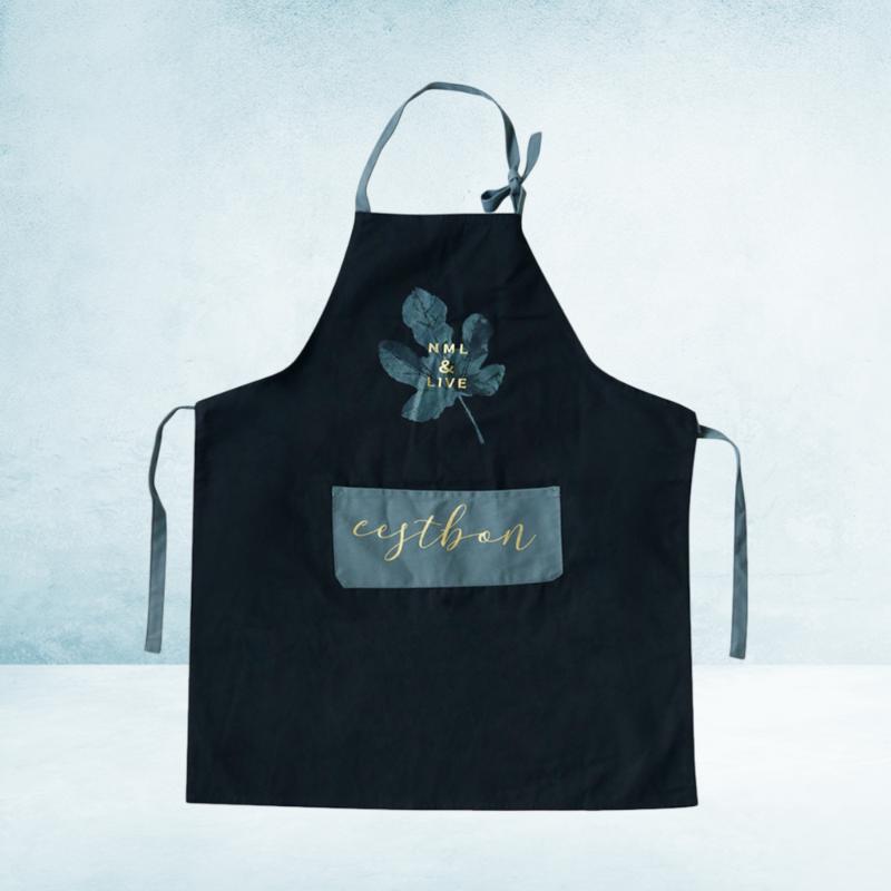 

Fashion Kitchen Apron Waterproof Oilproof Creative Thicken (Black) Aprons