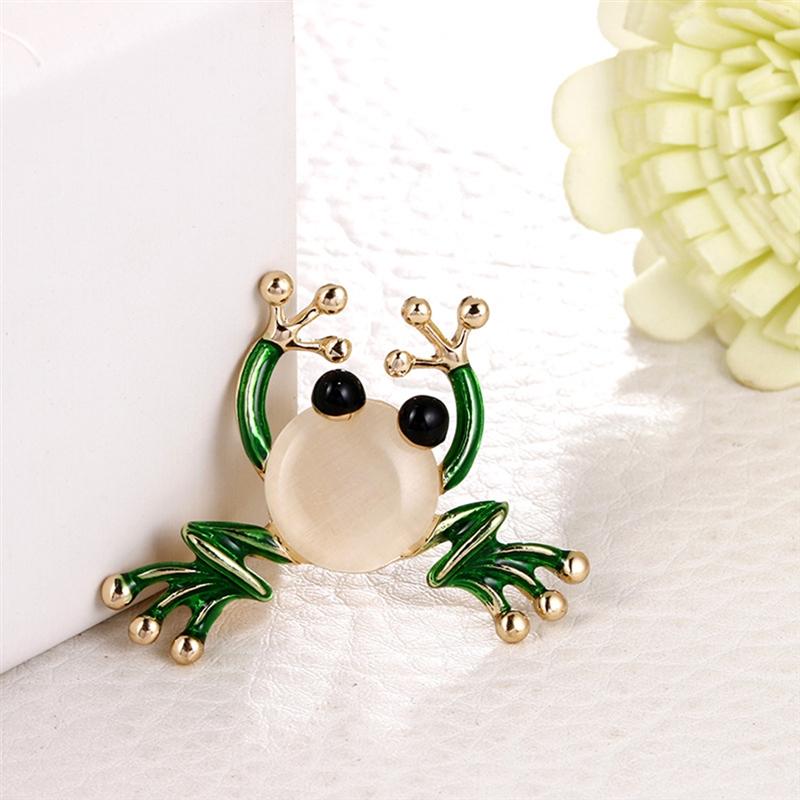 Pins, Brooches Cute Animal Frog Brooch Pins Crystal Women Decoration Clothes Accessories Wedding Jewelry For Girls Badges-image-706948694