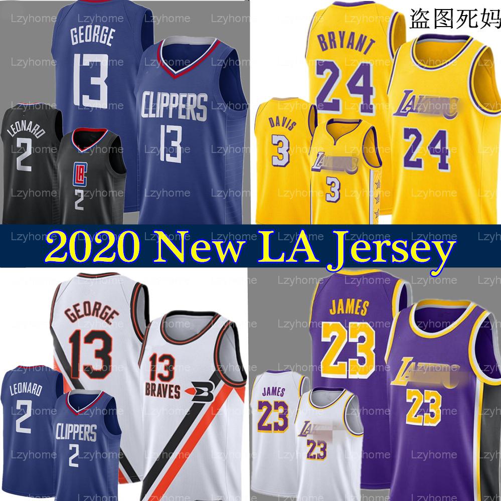 

LeBron 6 James Kawhi 2 Paul 13 George Leonard Lou 23 Williams Anthony 3 Davis Los Angeles Lakers LA Clippers Basketball Jerseys, Black;red