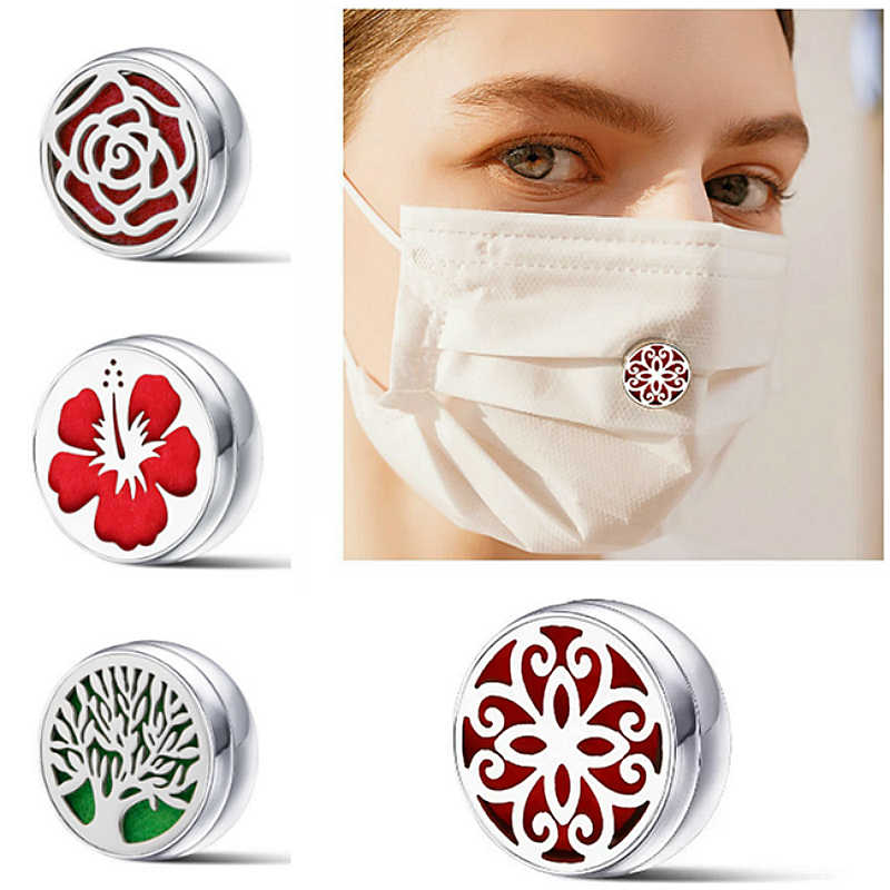 

18mm Incense Essential Oil Diffuser for Mask Fashion Magnet Aroma Perfume Diffusers Clip of Face Masks