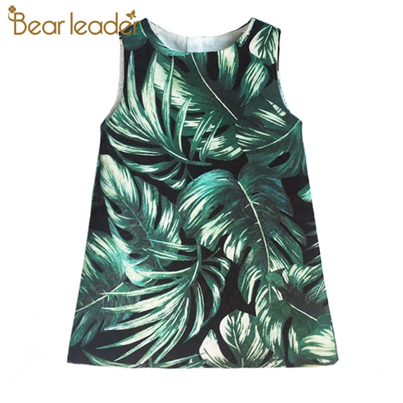 

Girls Princess Dress Brand Summer Kids es Green Leaf A-Line Costumes Teenager Children Vestidos 3 9Y 210429, Ah180-green