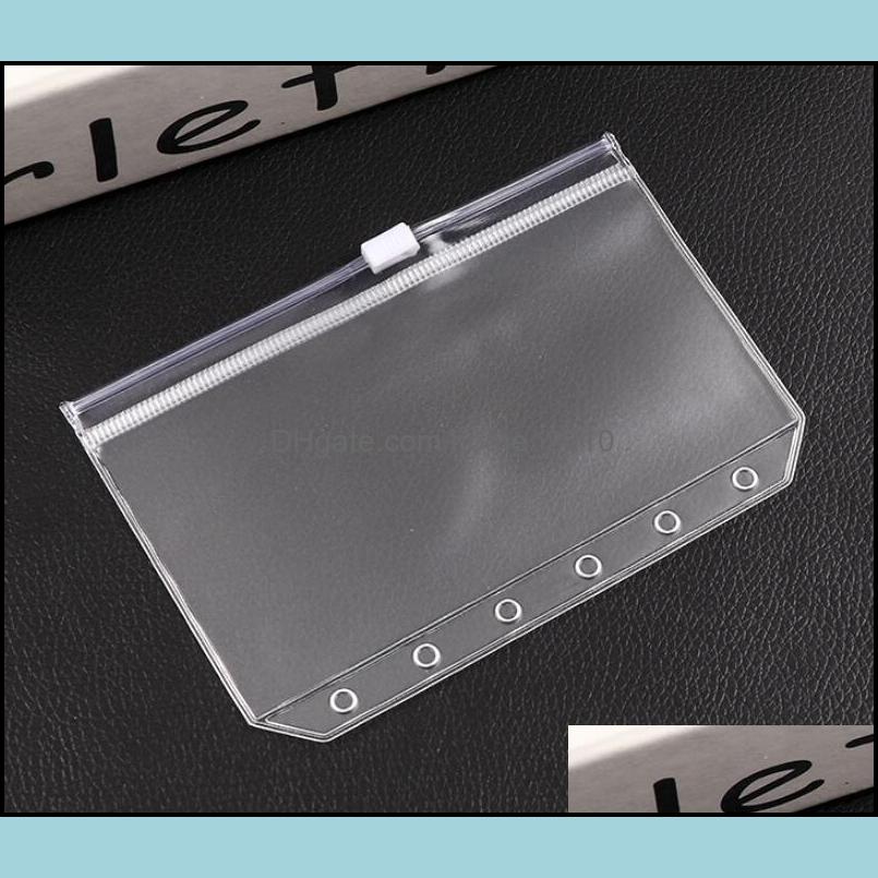 

Book Er Filing Products Supplies Office School Business & Industriala5 A6 A7 Clear Punched Binder For 6 Holes Zipper Loose Leaf Insert Bag P