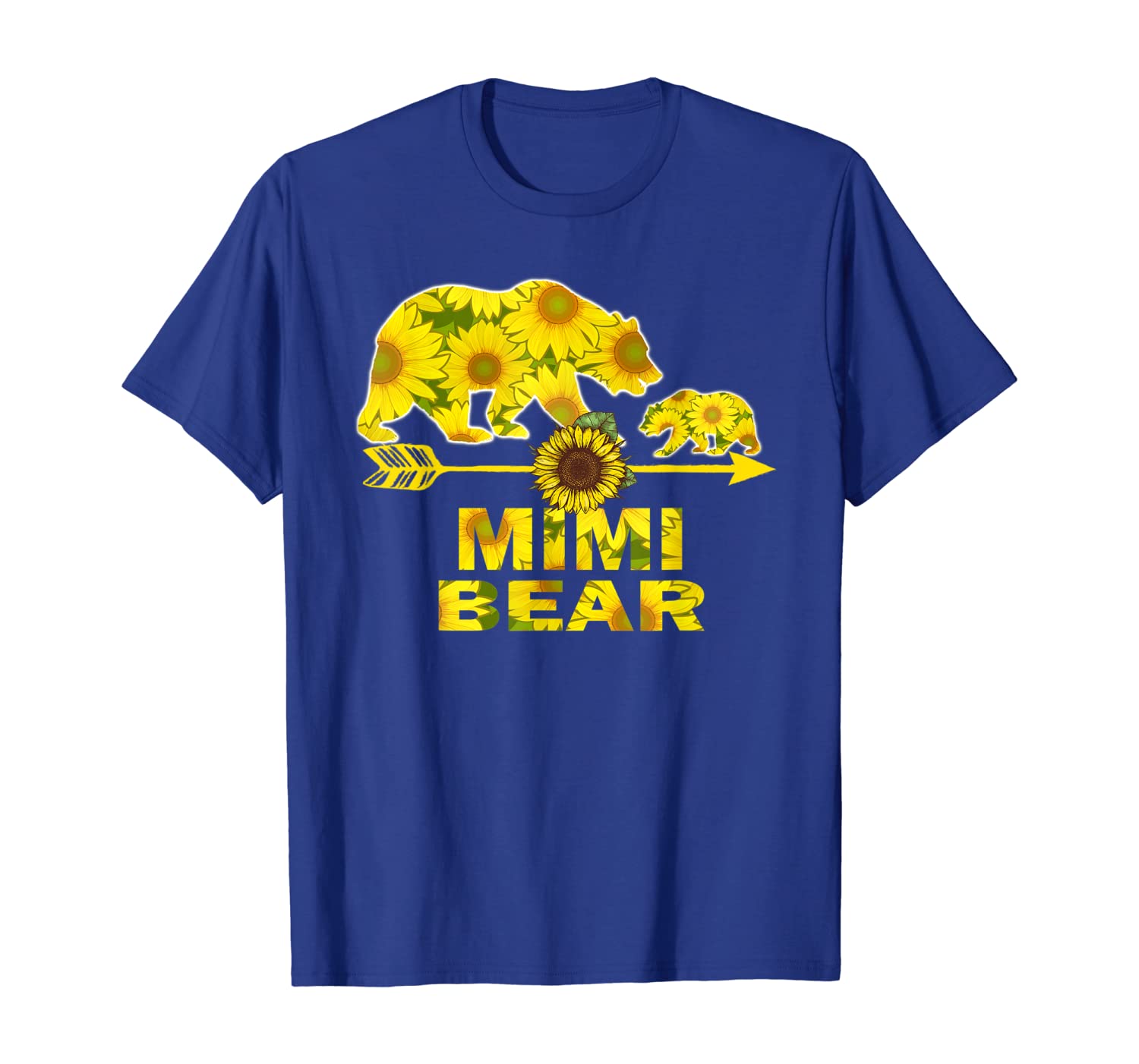 

mimi bear sunflower t-shirt funny mother father gift, White;black
