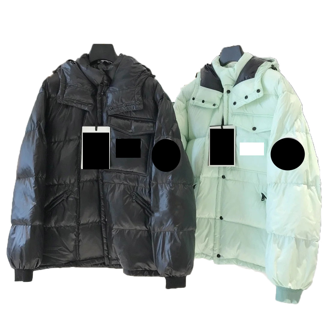 

Luxury French men's down jacket maya france brand designer zipper parka Epaulettes Hooded collar coat Same style for men and women, Supplement (not shipped separately)