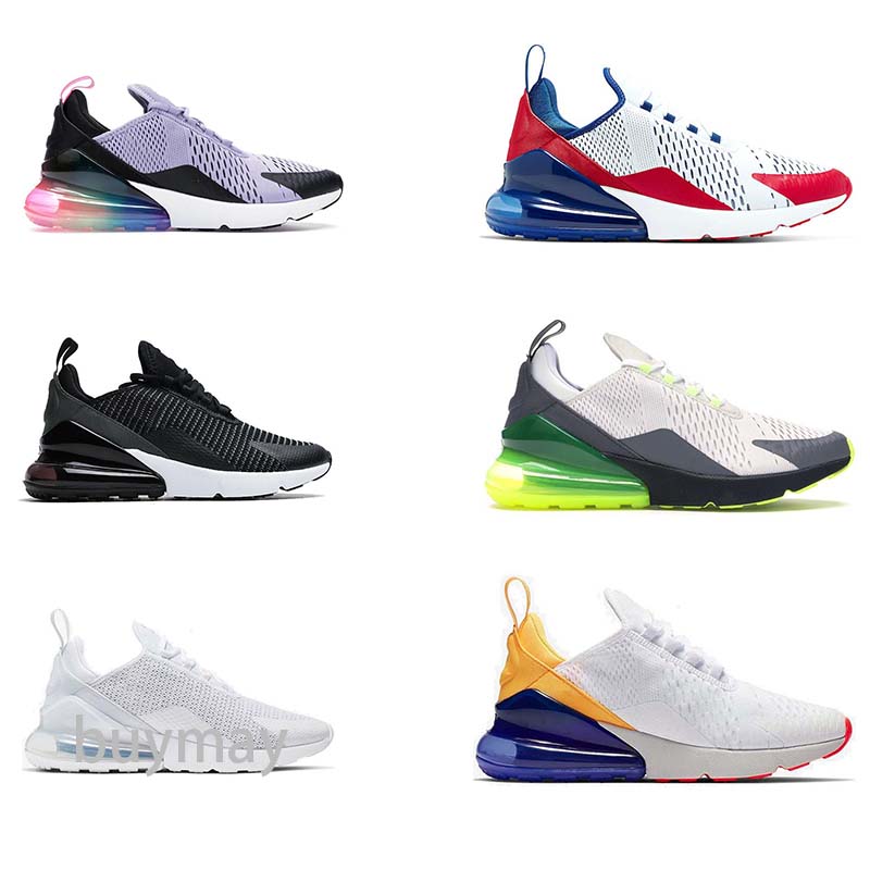 

2021 Top Quality Sports 270 React Running Shoes Mens Womens orange Black White Bauhaus Blue Barely Rose Medium Air Max Olive 27C Trainer, 17