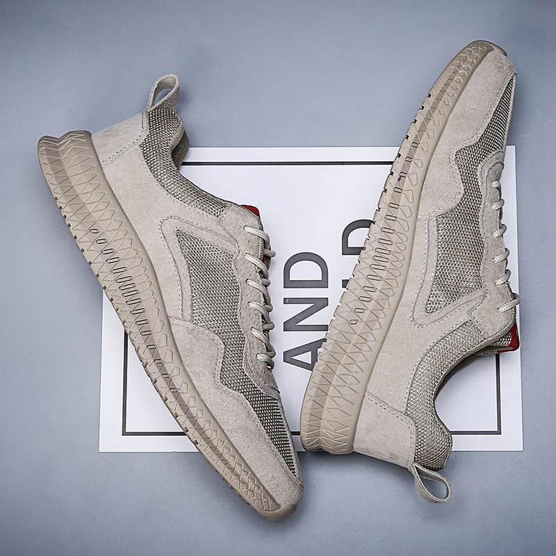 

Hotsale Men Running Shoes mesh grey beige soft sole casual sports sneakers trainers outdoors jogging walking size 39-44, A1