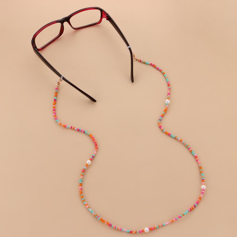 

Sunglasses Frames Boho Colorful Glass Beaded Mask Strap Glasses Chains For Women Lanyards Cord Holder Neck Rope Eyewear Retainer