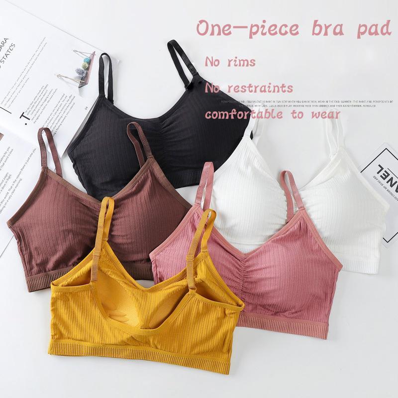 

Bustiers & Corsets Backless Closure Bandeau Top Female Streetwear Breathable Chest Pad Seamless Sexy U-shaped Back Women Tube Tops, Black