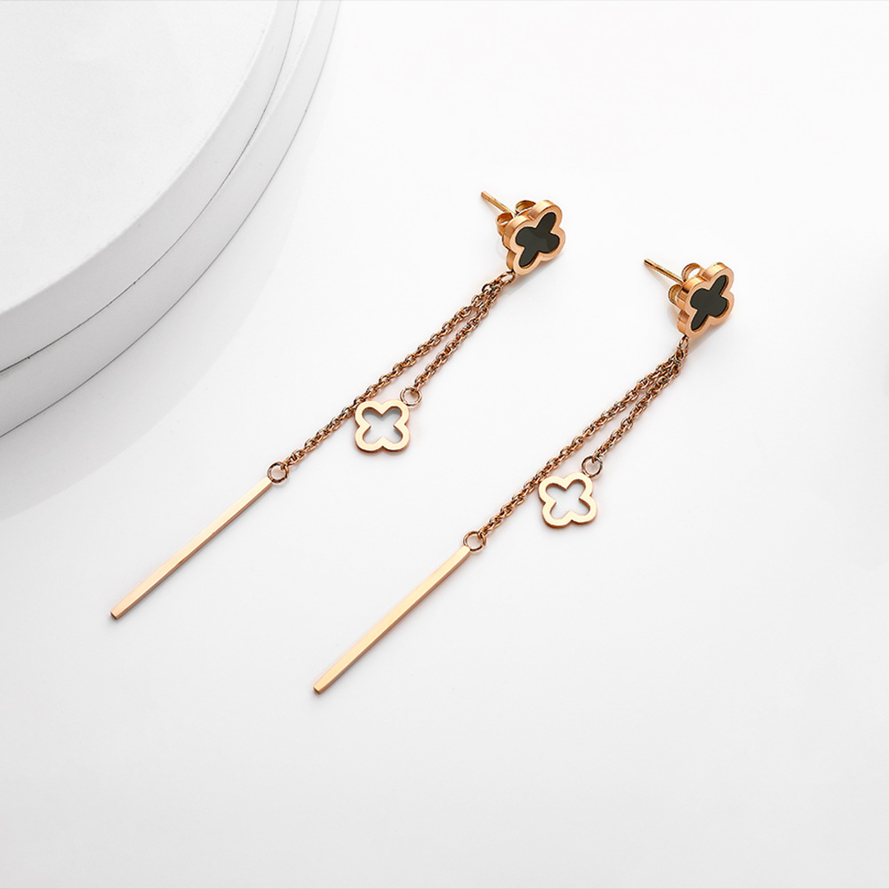 

2021 new Charm high grade sense zircon flower tassel earrings South Korean temperament fashion web celebrity earrings long stud women