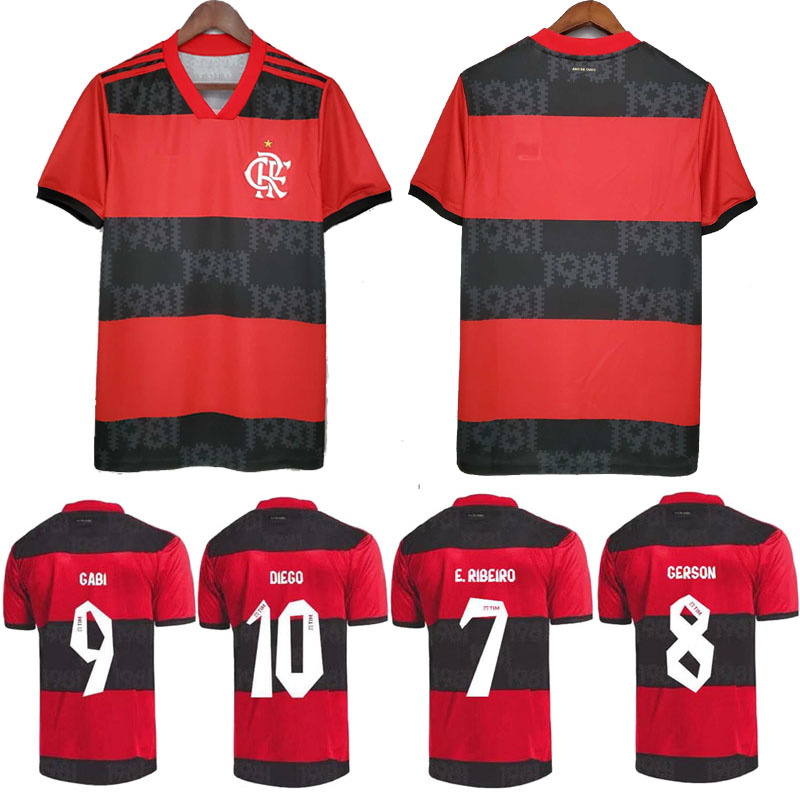 

new 2021 2022 Flamengo soccer jerseys Flamenco camisetas de fÃºtbol Gabriel B. DIEGO 21 22 Pedro Gerson men kids football kits, Black;yellow