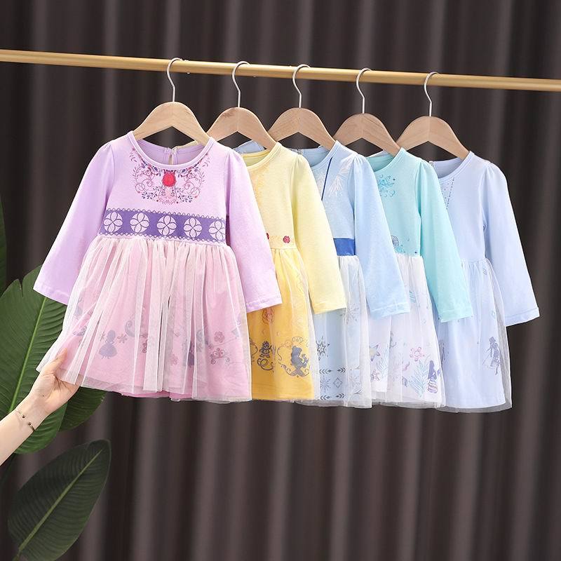 

Girl's Dresses Wholesale Hallowmas Baby Christmas Cartoon Long Sleeve Fashion Princess Clothes E20128 SO7J
