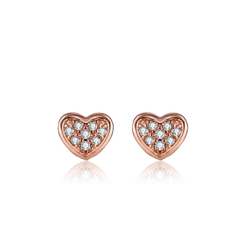 Fashion Earrings 925 Silver Jewelry With Heart Shaped Zircon Gemstone Stud Earring For Women Wedding Engagement Promise Party-image-697126796