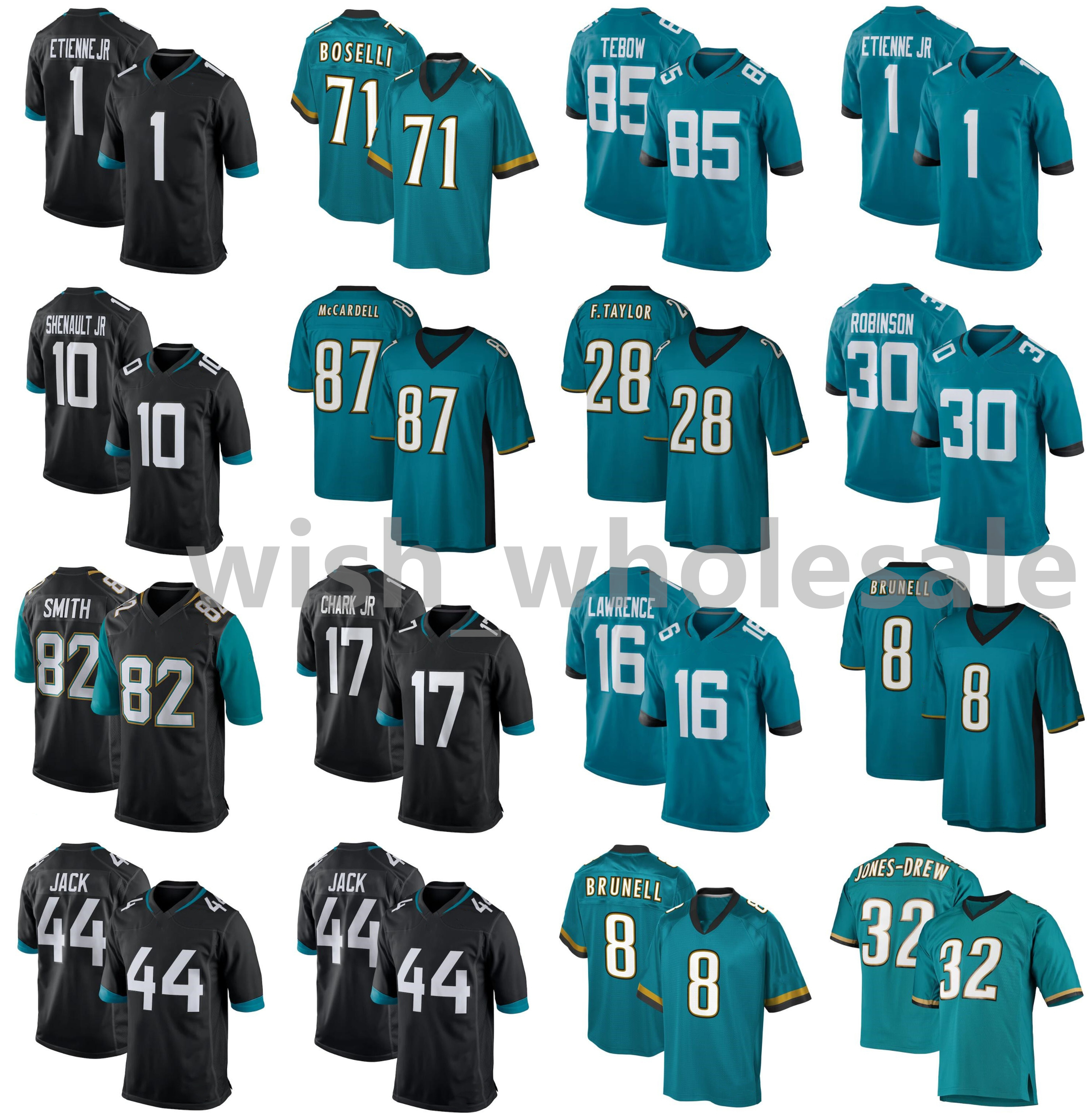 

2021 American Football Jerseys Trevor 16 Lawrence Jersey D.J. 17 Chark Fred 28 Taylor Jimmy 82 Smith Keenan 87 McCardell Stitched Breathable Size S-XXXL, As photo