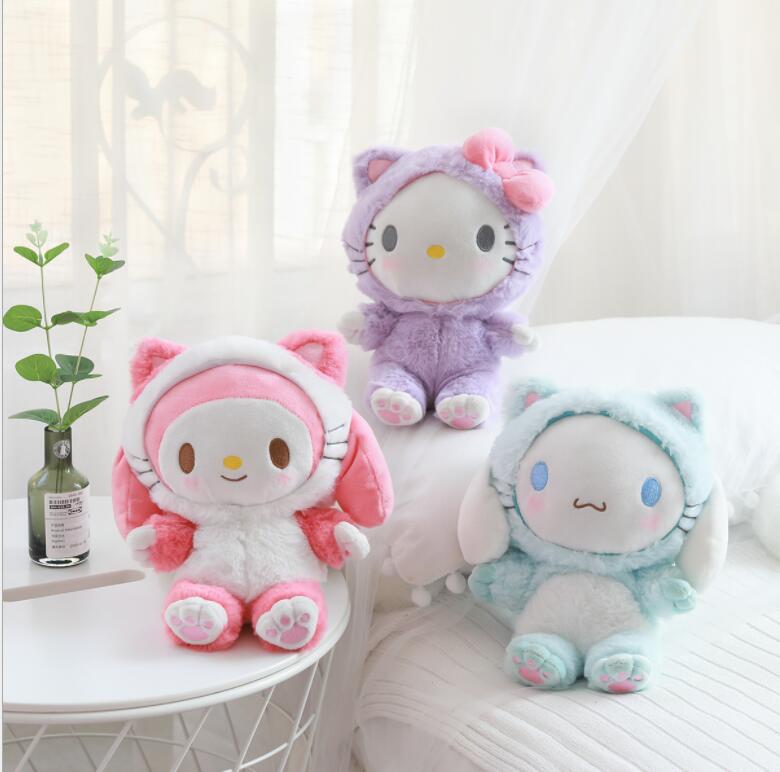 

20 cm 3 color Children's cartoon cute plush toy dolls children girls Christmas toys, Mixed colors