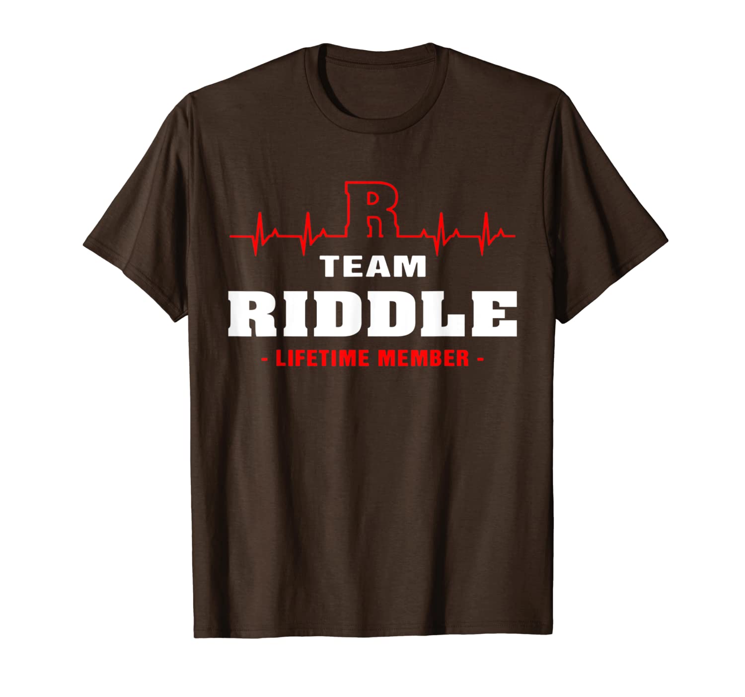 

team riddle lifetime member shirt surname, last name gift t-shirt, White;black