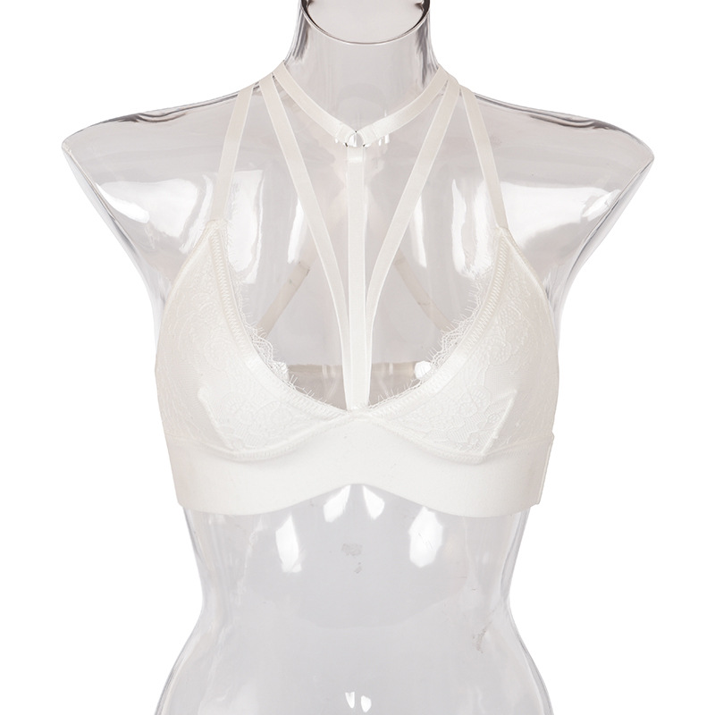 

Bla Lace Bralette Crop Top Women 2021 Fashion Sleeveless Summer Bandage Sexy Baless Cropped Feminino Tops Vesthigh quality, Black
