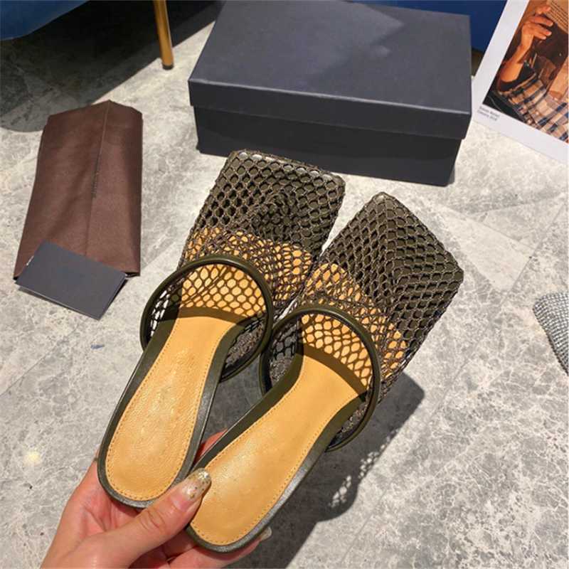 

Slippers Generous Toe Sandals And Breathable Mesh High Heels Women's Sense Of Fine Heel Female Personality Wild Shoe, White