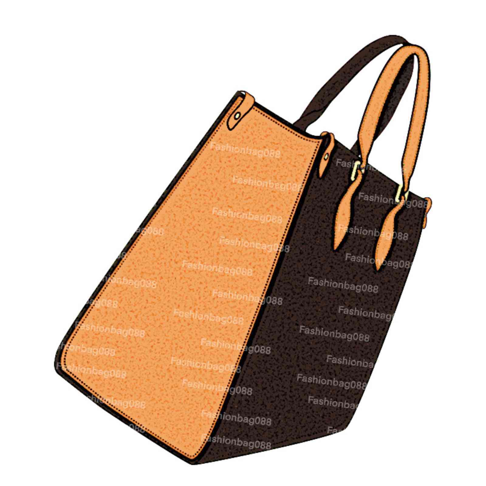 

2023lady Bag Fashion Handbag classic style leather brown black flower large tote multi function