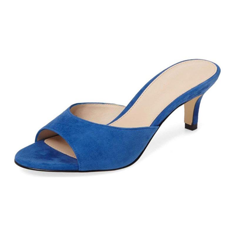 

Women Shoes Ladies Comfort Low Heel Mules Peep Toe Slide Sandals Slip On Dress Pump Plus Size 5-15 US, Green