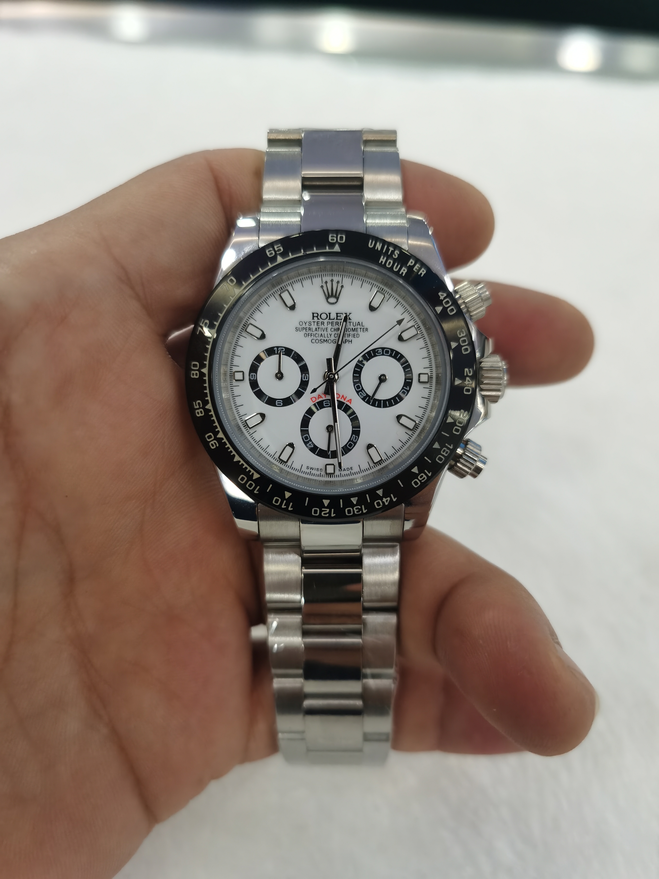 

With Original Box Luxury Men Automatic Movement Watch Full Sapphire Glass TONA Series M116519 Simple Silver Dial Steel Strap Master Mens Watches 6555, Style 1 original box + watch