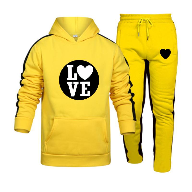 

Men's Tracksuits And Women's Suits Hoodie Sportswear + Sweatpants 2 Autumn/winter Warm Pullover Sweatshirts, Gray