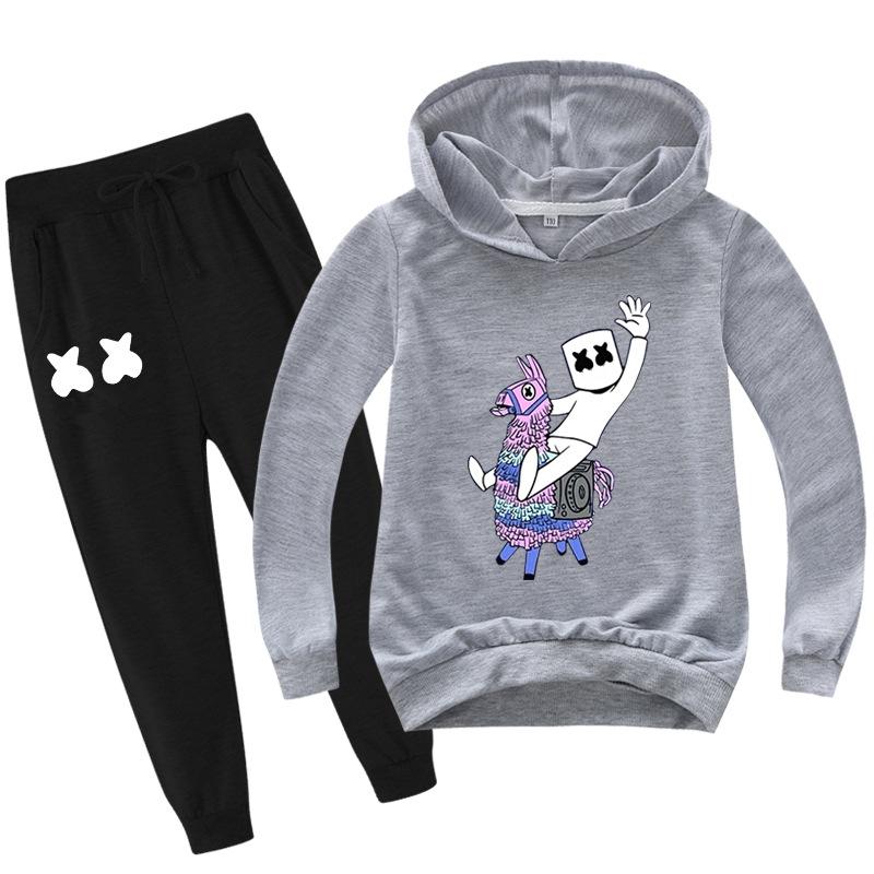 

Autumn TShirt Sportswear Wooden Horse Print Clothes Baby Jumper Girls Kids Hoodies Sweater+Pants 2pcs Sets Gifts Toddler Outfit Clothing, White