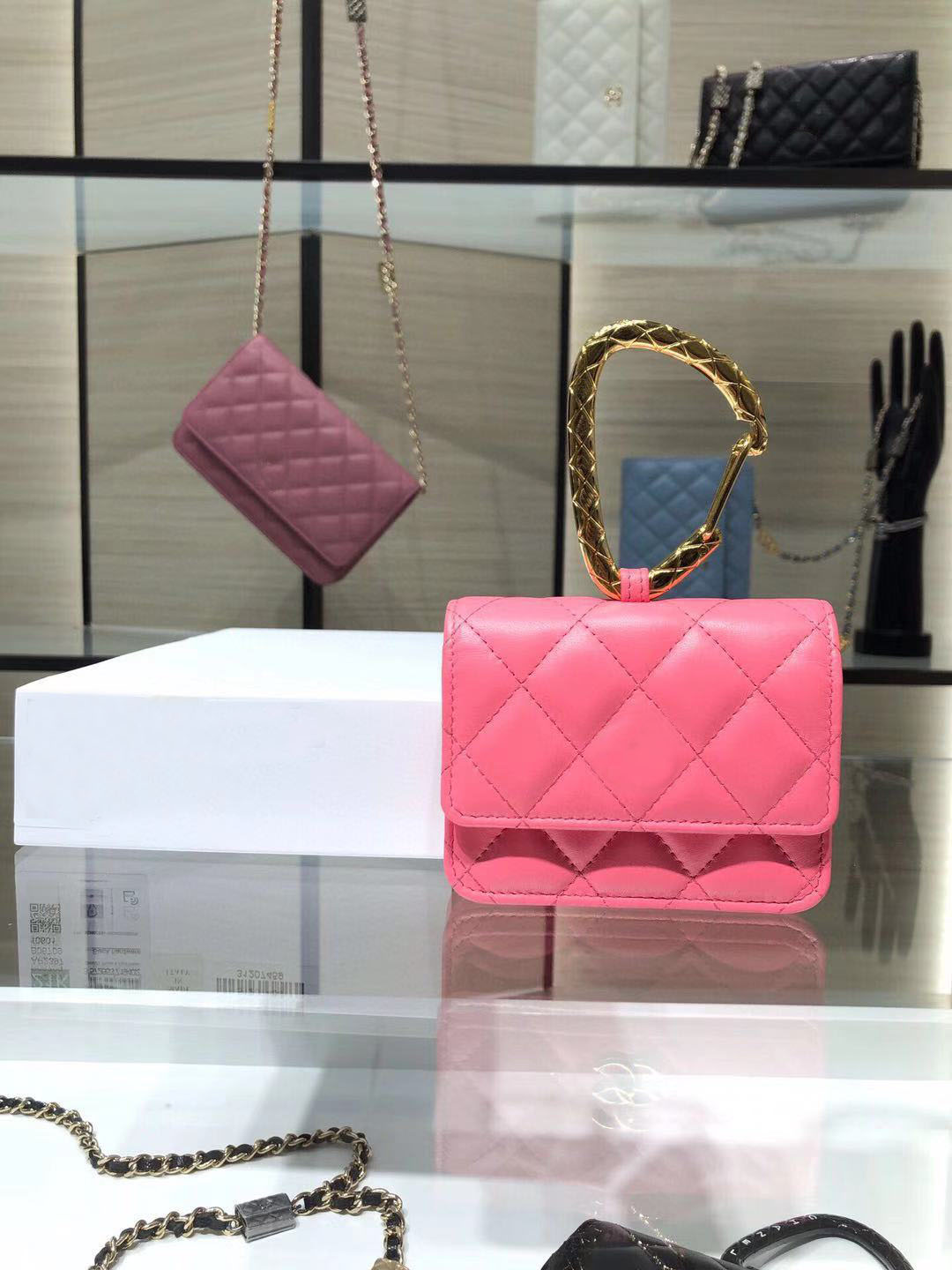 

Fashion Selling Classic mini size womens chain wallets Top Quality Sheepskin Luxurys Designer bag Gold and Silver Buckle Coin Purse Card Holder With box,073