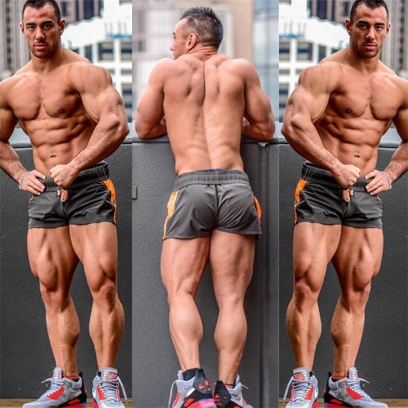

Summer Mens Shorts Gyms Fitness Bodybuilding Casual Joggers Workout Brand Sporting Short Pants Sportswear Sweatpants 220309, Black
