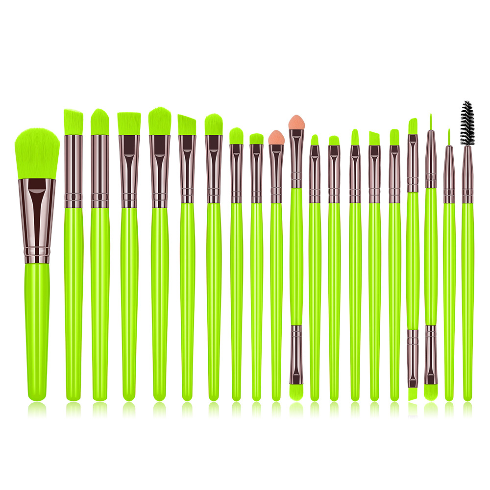 

20Pcs Fluorescent Makeup Brushes Set Face Powder Blush Concealers Eye Shadows Make Up Brush beauty tools maquiagem