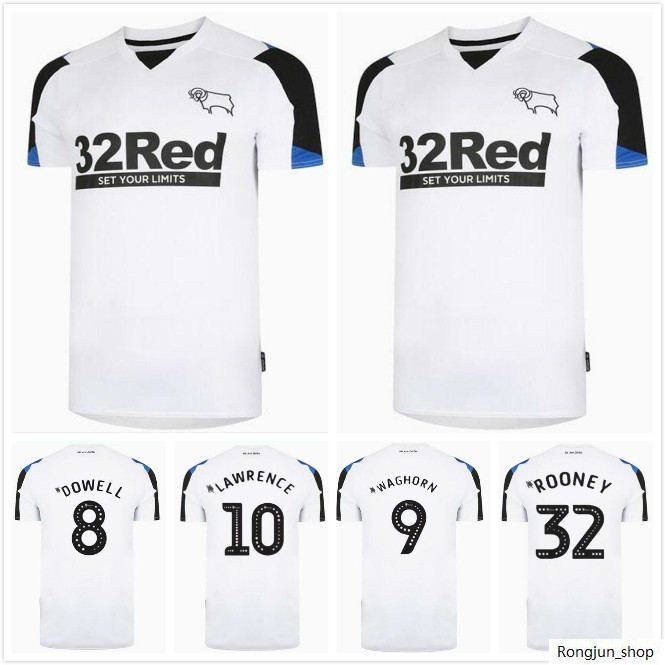 

21 22 Derby home County soccer jerseys 10 LAWRENCE Customized Football 2021 jersey 7 PATERSON 8 DOWELL 32 ROONEY 48 BUCHANAN shirts white, Black;yellow