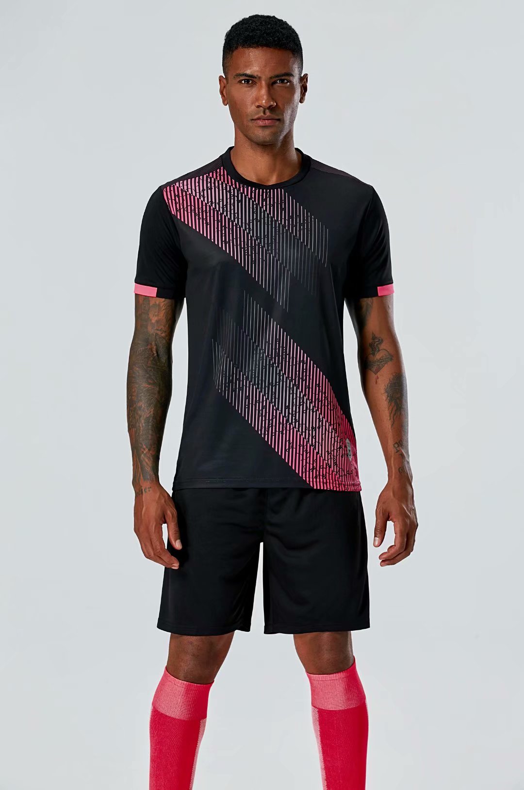 

#0127 Football uniform men+kids soccer Jersey printing team custom track and field sports short-sleeved shirt, Black;yellow