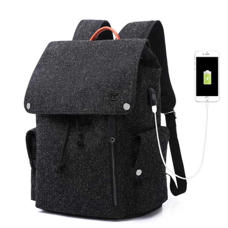 

Backpack Men Fashion Multi-function School Bags Designer 2021 For Teenagers USB Charge High Capacity Leisure, Black