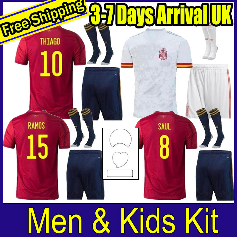 

Men and Kids Full kit 2020 Euro Spain MORATA home soccer jersey 20 21 koke ASENSIO ramos SILVA isco European cup football shirts