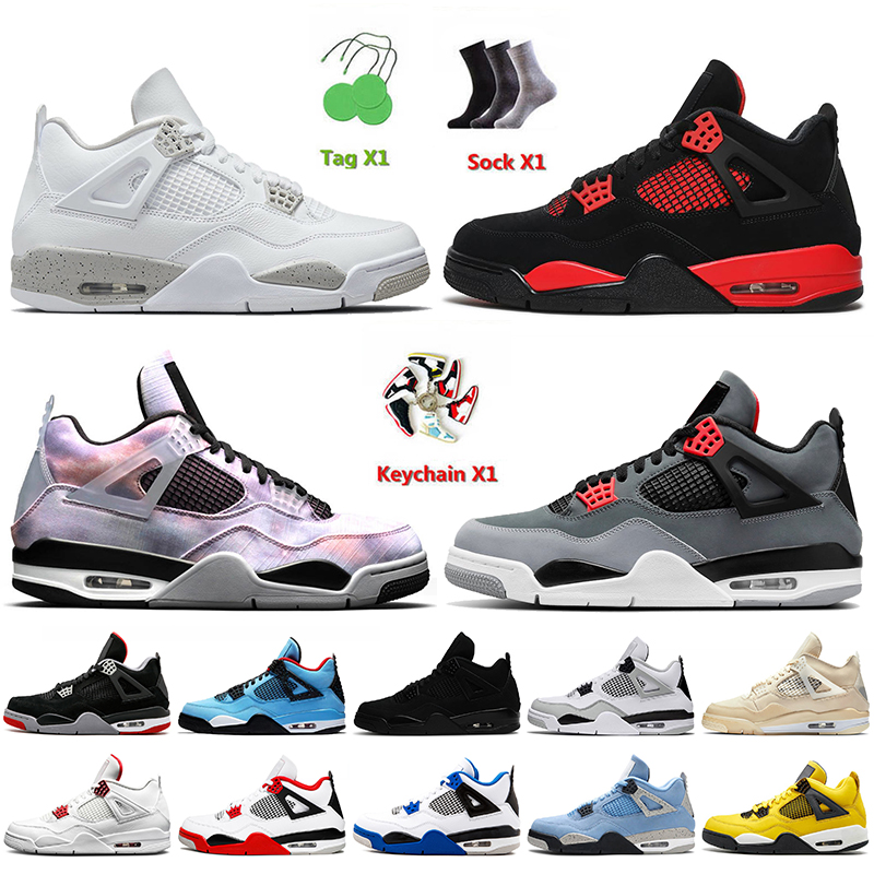 

Jumpman 4 women mens trainers 4s basketball shoes White Oreo Red Thunder Zen Master Infrared Military Black Cat Sail Bred University Blue 2022 Fashion sneakers, C43 black 40-47