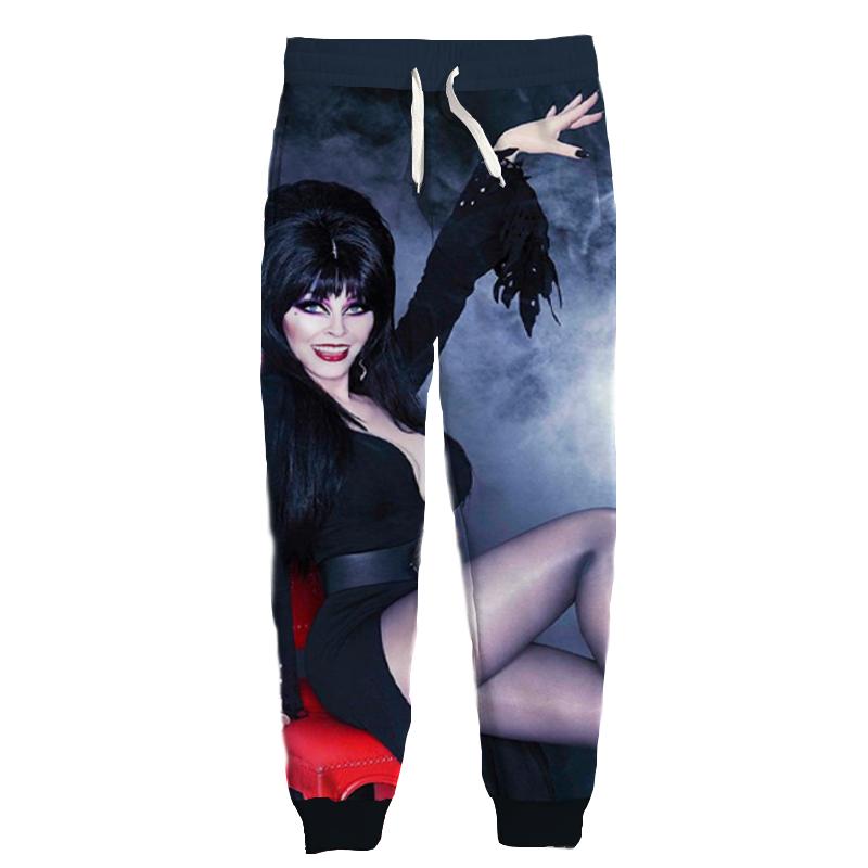 

Men's Pants Fashion Graphic Spring Autumn Winter Hip Hop Casual Brand 3D Print Elvira Polyester Z01, Black