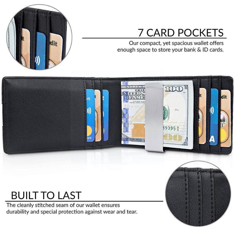 

Card Holders Men Women Wallet Credit Bank Holder Fashion Purse PU Mini Business S2V8