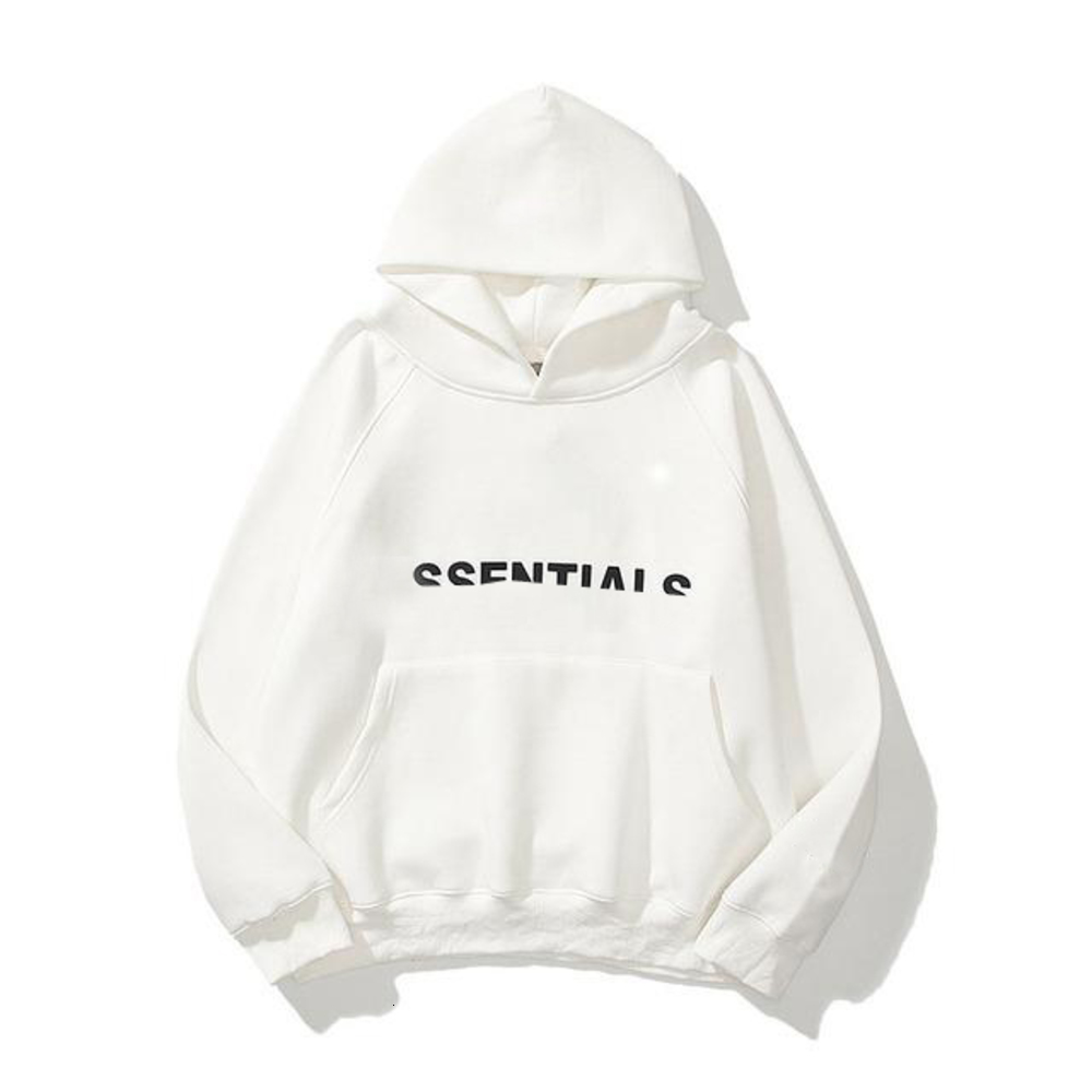 

Nieuwe Mannen Essentials Hoodies Sweatshirts Reflecterende Brieven Afdrukken Fleece Oversized Hoodie Mode Hip Hop Sweatshirt Koppels, Black