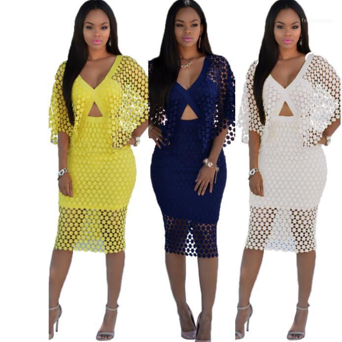 

Casual Dresses Sexy Nightclub Summer Cape Dress V Neck Sleeves Night Party Slim Curve Lady Women Dresses1, White